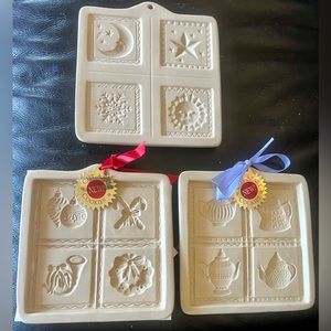 Set of 3 NWT Brown Bag Paper Art Cookie(?) Molds or Craft paper molds Tags